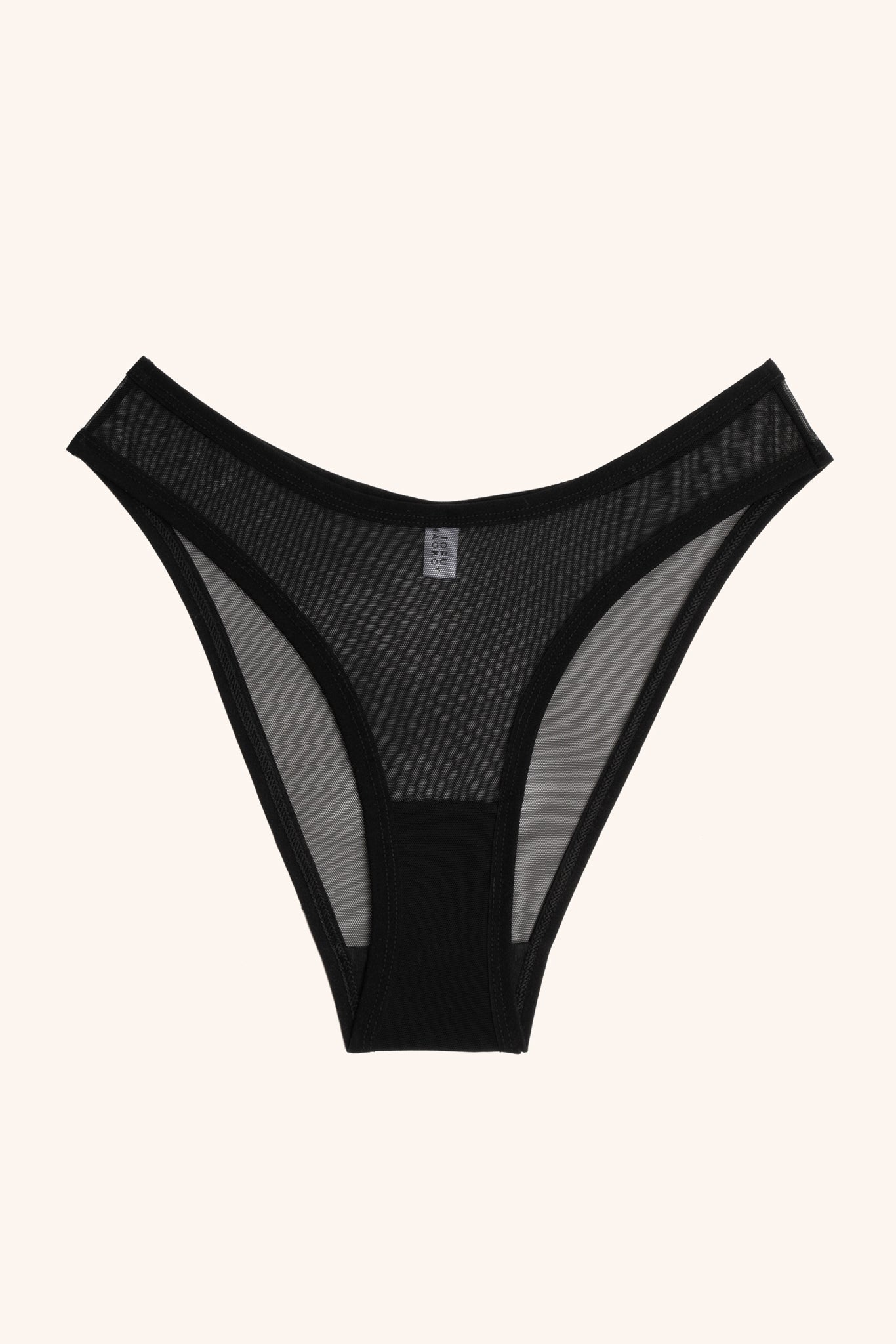 Generic Women's Nylon Low Waist Side Lace Bikini Panty (black) at