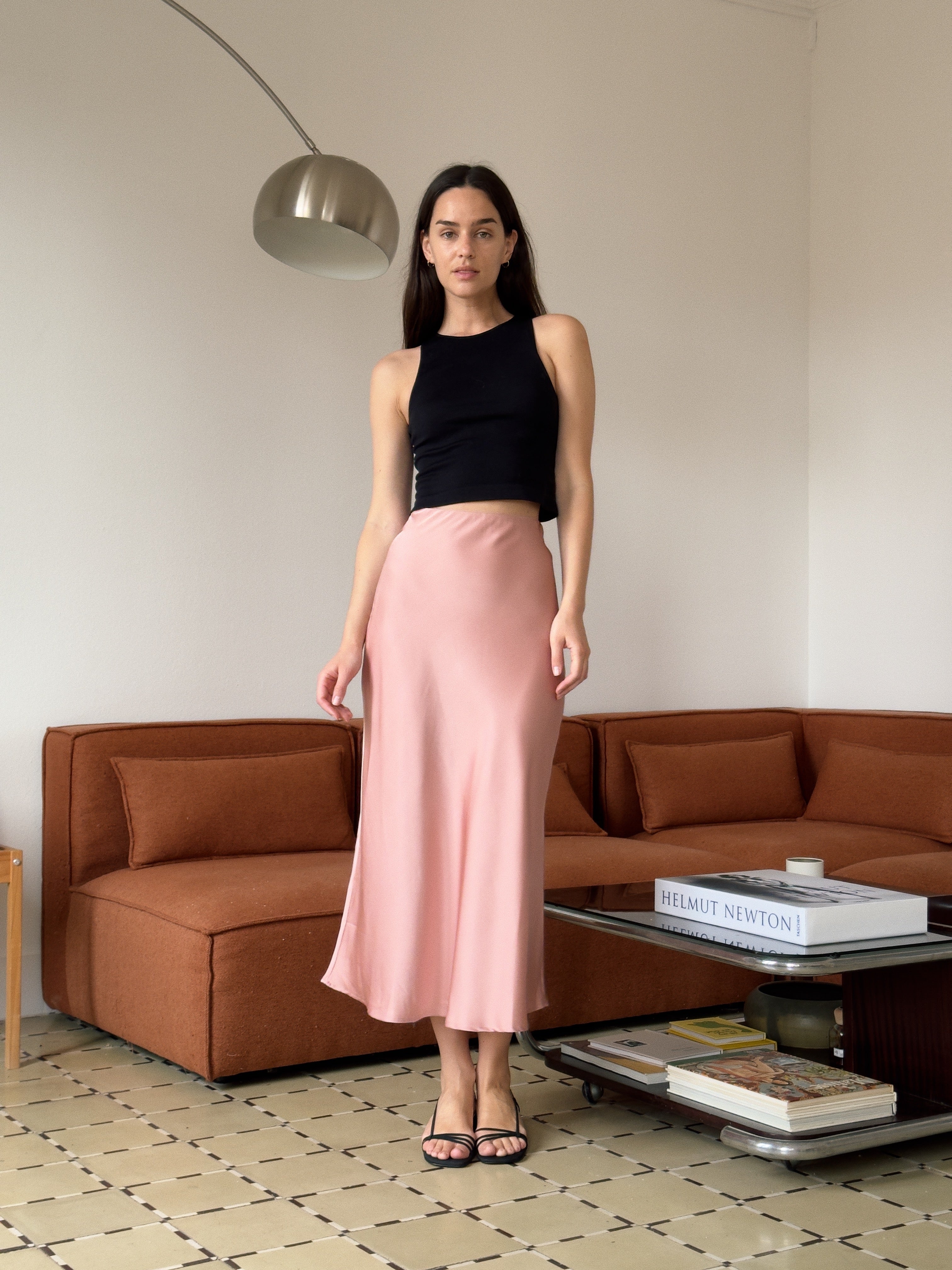 Atena satin skirt - pink