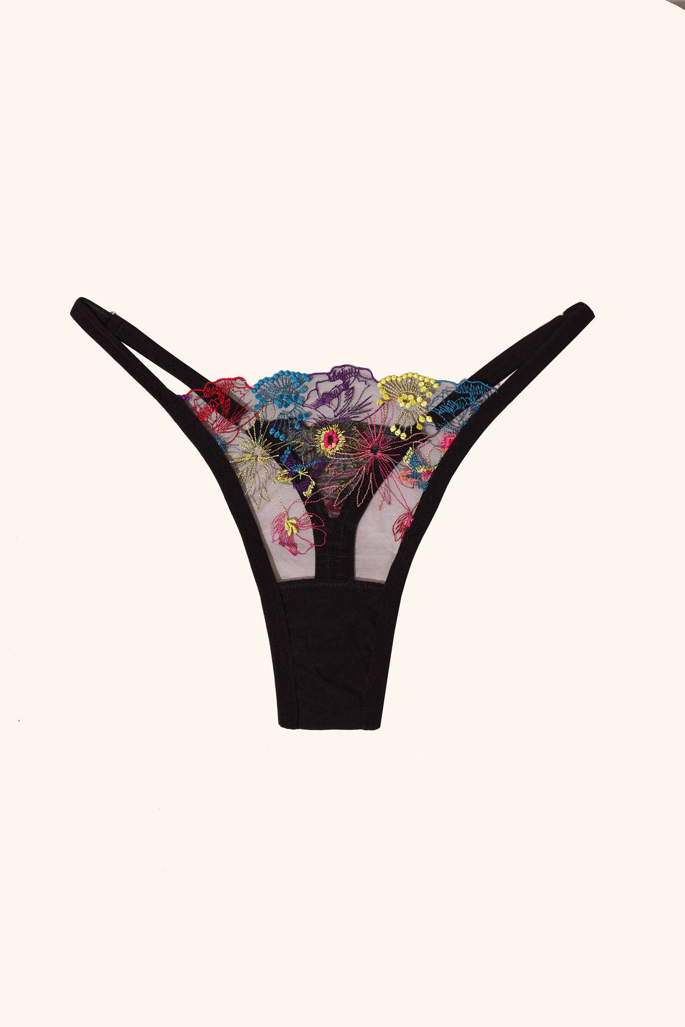 Camellia adjustable thong