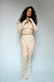 Cher lace pants - white