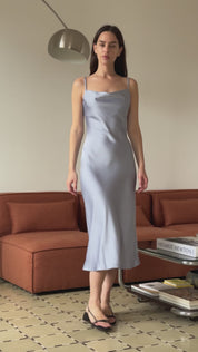 Gia Slip dress - silver lake